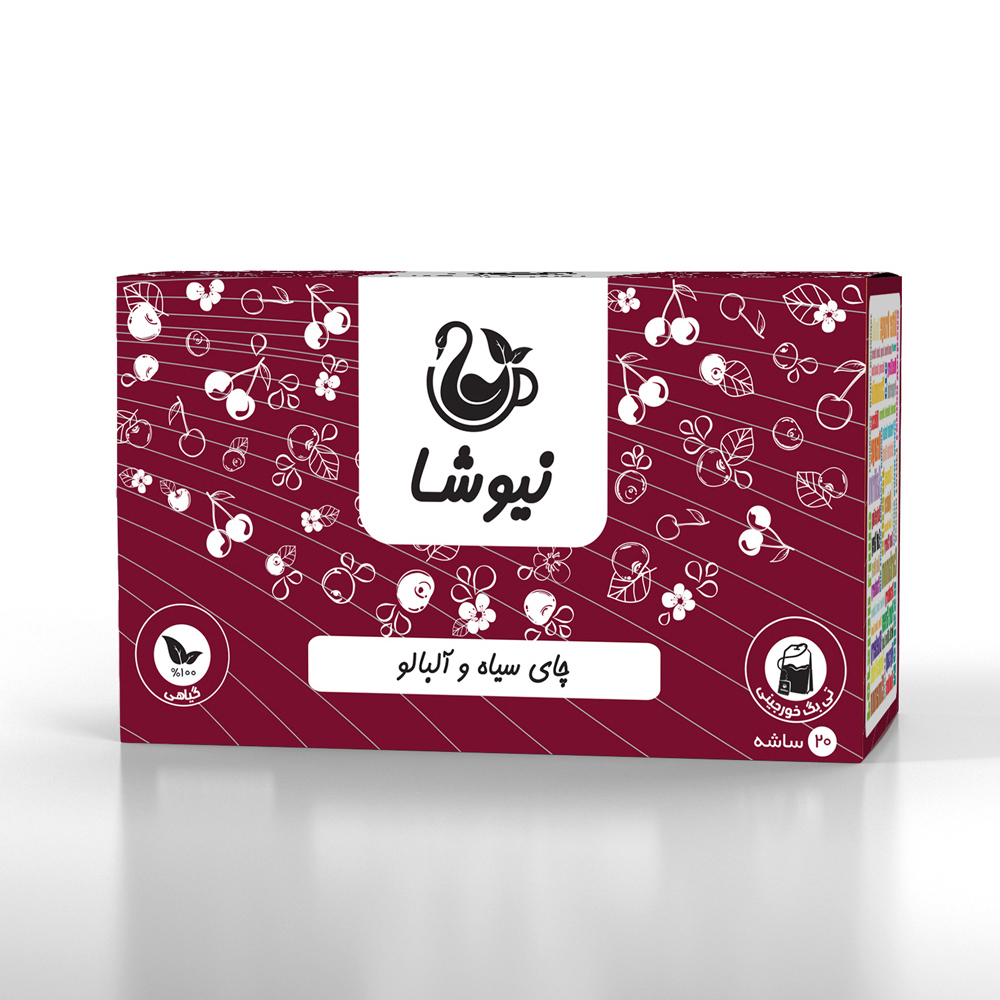 چای سیاه و آلبالو
